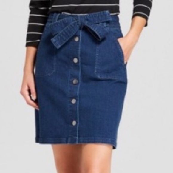 a new day Dresses & Skirts - NWT a new day front button jeans denim skirt 4 590